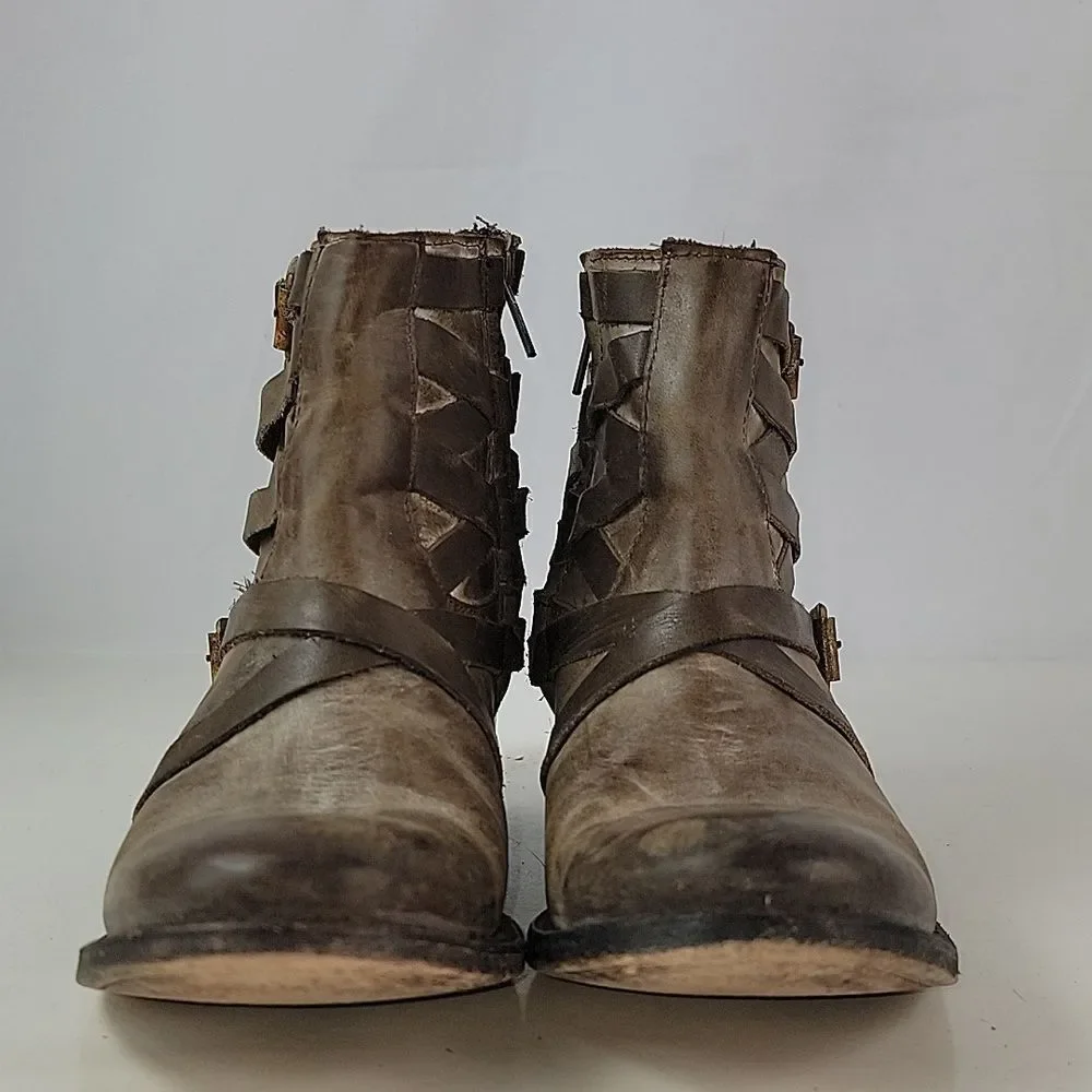 Freebird‎ By Steven Sammi Brown Leather Ankle Boots